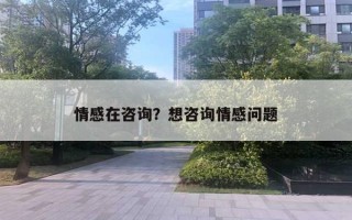 情感在咨詢？想咨詢情感問題