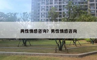 兩性情感咨詢？男性情感咨詢