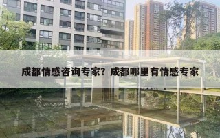 成都情感咨詢專家？成都哪里有情感專家