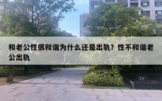 和老公性很和諧為什么還是出軌？性不和諧老公出軌